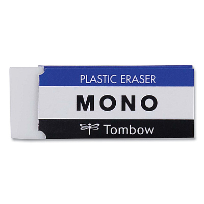 Tombow Mono Eraser, For Pencil Marks, Rectangular Block, Small, White (TOM57320)