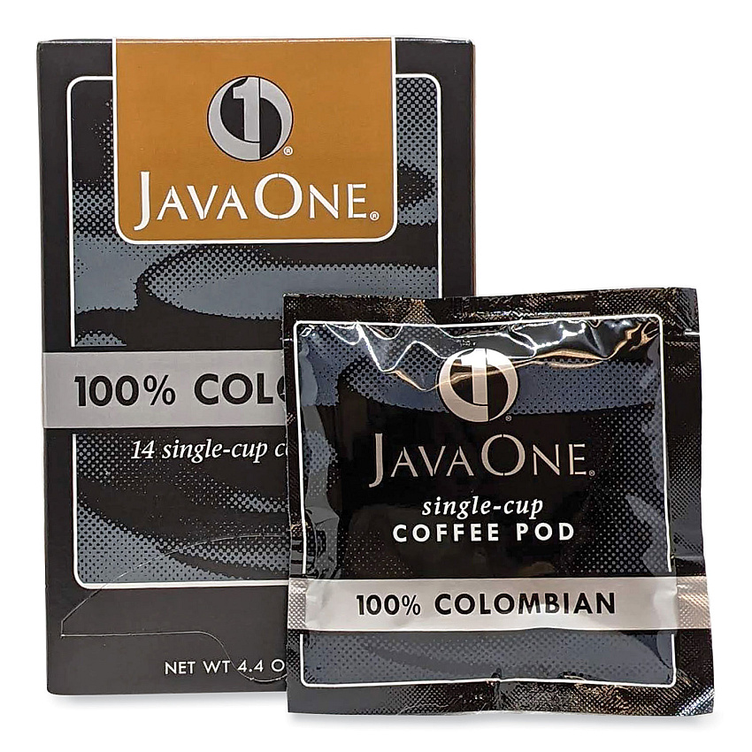 Java One Coffee Pods, Colombian Supremo, Single Cup, 14/Box (JAV30200)