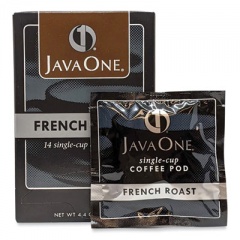 Java One Coffee Pods, French Roast, Single Cup, 14/Box (30800)