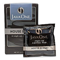 Java One Coffee Pods, House Blend, Single Cup, 14/Box (JAV40300)