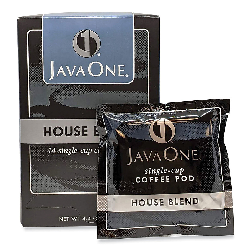 Java One Coffee Pods, House Blend, Single Cup, 14/Box (JAV40300)