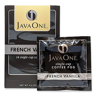 Java One Coffee Pods, French Vanilla, Single Cup, 14/Box (JAV70400)