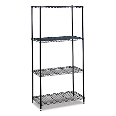 Safco Industrial Wire Shelving, Four-Shelf, 36w x 18d x 72h, Metallic Gray (SAF5285GR)