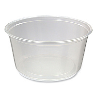 Fabri-Kal Microwavable Deli Containers, 12 oz, 4.6 Diameter x 2.3 h, Clear, Plastic, 500/Carton (FABPK12SC)