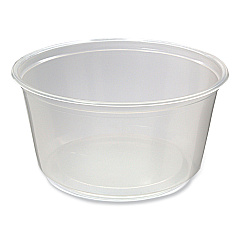 Fabri-Kal Microwavable Deli Containers, 12 oz, 4.6 Diameter x 2.3 h, Clear, Plastic, 500/Carton (FABPK12SC)