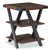 Safco End Table, Square, 20 x 20 x 25, Southern Tobacco Top, Black Base (SAFMRETSTO)