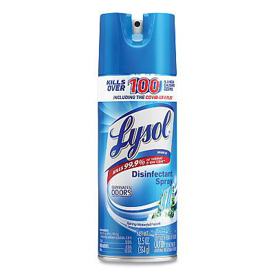 LYSOL Disinfectant Spray, Spring Waterfall, Liquid, 12.5 oz Aerosol Spray, 12/Carton (RAC02845)
