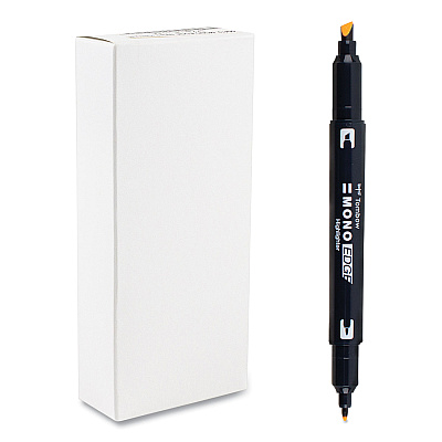 Tombow Mono Highlighters, Golden Yellow Ink, Bullet/Chisel Tip, Golden Yellow Barrel, 10/Box (TOM56410)