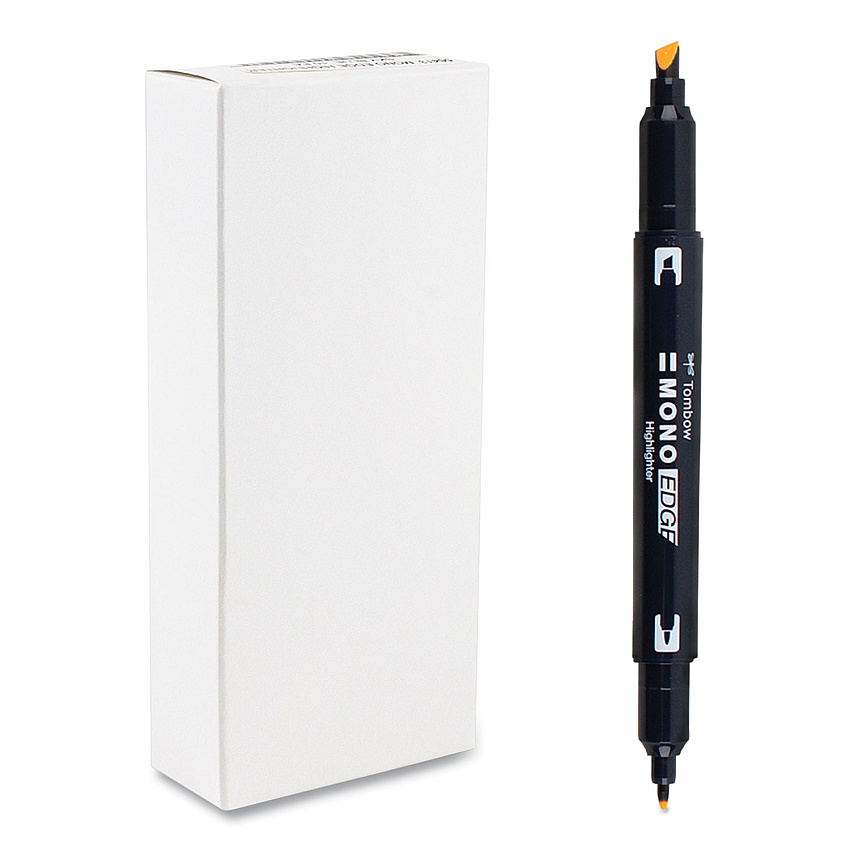 Tombow Mono Highlighters, Golden Yellow Ink, Bullet/Chisel Tip, Golden Yellow Barrel, 10/Box (TOM56410)