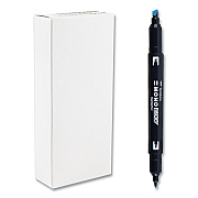 Tombow Mono Highlighters, Skyblue Ink, Bullet/Chisel Tip, Skyblue Barrel, 10/Box (TOM56413)