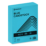 Printworks Color Cardstock, 65 lb Cover Weight, 8.5 x 11, Blue, 250/Ream (PRB00114)