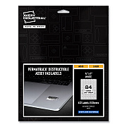 Avery PermaTrack Destructible Asset Tag Labels, Laser Printers, 0.5 x 1, White, 84/Sheet, 8 Sheets/Pack (AVE60535)
