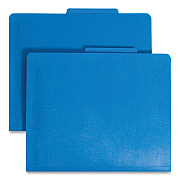 Smead Six-Section Poly Classification Folders, 2" Expansion, 2 Dividers, 6 Fasteners, Letter Size, Blue Exterior, 10/Box (SMD14045)