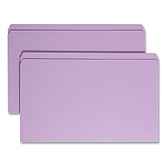 Smead Reinforced Top Tab Colored File Folders, Straight Tabs, Legal Size, 0.75" Expansion, Lavender, 100/Box (SMD17410)