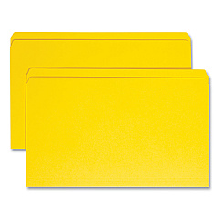 Smead Reinforced Top Tab Colored File Folders, Straight Tabs, Legal Size, 0.75" Expansion, Yellow, 100/Box (SMD17910)