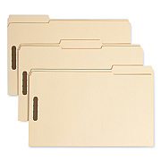 Smead Top Tab Fastener Folders, 1/3-Cut Tabs: Assorted, 0.75" Expansion, 2 Fasteners, Legal Size, Manila Exterior, 50/Box (SMD19547)