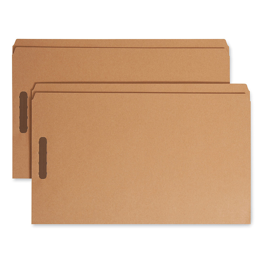 Smead Kraft Fastener Folders, 0.75" Expansion, 2 Fasteners, Legal Size, Kraft Exterior, 50/Box (SMD19813)