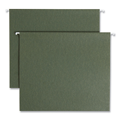 Smead Box Bottom Hanging File Folders, 2" Capacity, Letter Size, Standard Green, 25/Box (SMD64259)