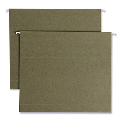 Smead Box Bottom Hanging File Folders, 2" Capacity, Letter Size, Standard Green, 25/Box (SMD65090)