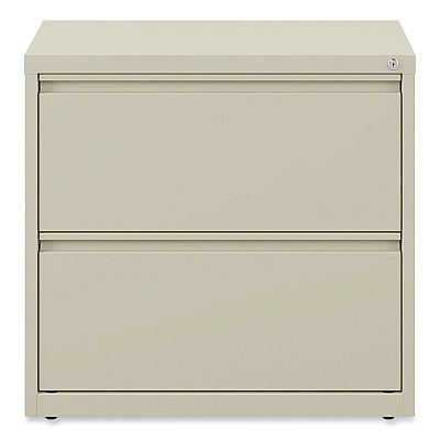 Alera Lateral File, 2 Legal/Letter-Size File Drawers, Putty, 30" x 18.63" x 28" (ALEHLF3029PY)