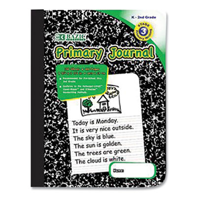 BAZIC Composition Books, Quadrille Rule (5 sq/in), Green Marble Cover, (100) 9.75 x 7.5 Sheets (BAZ5053)