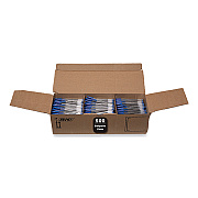 BIC Cristal Xtra Smooth Ballpoint Pen, Stick, Medium 1 mm, Blue Ink, Clear Barrel, 500/Pack (BICMS500EBLU)