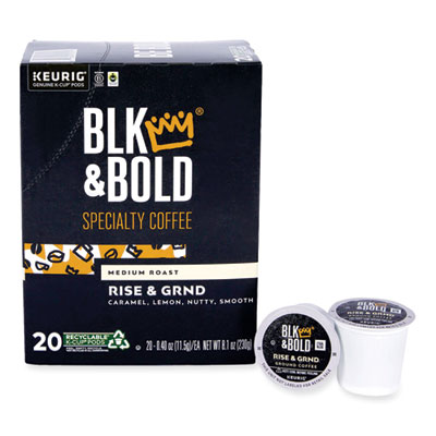 BLK & Bold Rise and GRND K-Cups, 20/Box (BKDOKB90055)