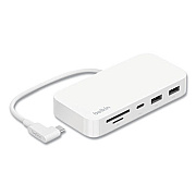Belkin Connect 6-in-1 Multiport Hub with Mount, White (INC011TTWH)