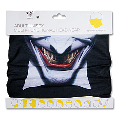 Bioworld Gaiter Face Mask, Batman Joker Print, Polyester, Adult (BWR9LF1BTM00IR0)