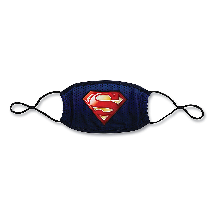 Bioworld Cloth Face Mask, Superman Logo Print, Cotton/Polyester/Spandex, Adult (BWR9LT6SPM00IR0)