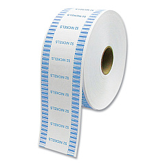 CONTROLTEK Automatic Coin Wrapper Roll for Coin Wrapping Machines, Nickels, $2.00, Kraft/Blue, 2,000/Roll, 8 Rolls/Carton (CNK575035)