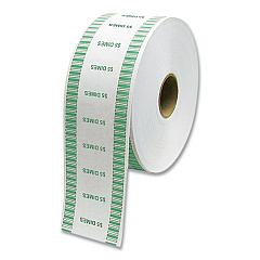 CONTROLTEK Automatic Coin Wrapper Roll for Coin Wrapping Machines, Dimes, $5.00, Kraft/Green, 2,000/Roll, 8 Rolls/Carton (CNK575036)