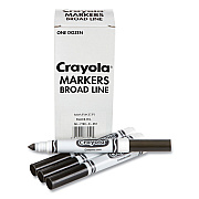 Crayola Bulk Broad Line Marker, Broad Bullet Tip, Black, 12/Box (CYO587700051)