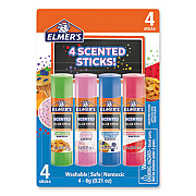 Elmer's Scented Glue Sticks, 0.21 oz, Dries in Assorted Colors, 4 Scents (EPI2142958)