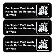 General Printing & Design Indoor/Outdoor Restroom with Braille Text, 6" x 9", Black Face, White Graphics, 3/Pack (EXOHD0049S)