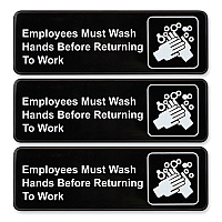 General Printing & Design Indoor/Outdoor Restroom with Braille Text, 6" x 9", Black Face, White Graphics, 3/Pack (EXOHD0049S)