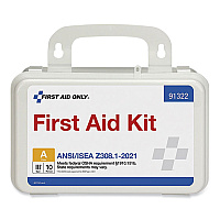 First Aid Only ANSI 2021 First Aid Kit for 10 People, 76 Pieces, Plastic Case (FAO91322)