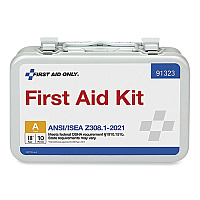 First Aid Only ANSI 2021 First Aid Kit for 10 People, 76 Pieces, Metal Case (FAO91323)