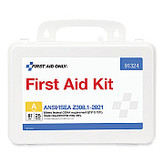 First Aid Only ANSI 2021 First Aid Kit for 25 People, 94 Pieces, Plastic Case (FAO91324)
