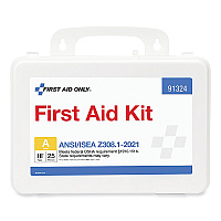First Aid Only ANSI 2021 First Aid Kit for 25 People, 94 Pieces, Plastic Case (FAO91324)