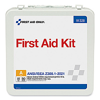 First Aid Only ANSI 2021 Type III First Aid Kit for 50 People, 184 Pieces, Metal Case (FAO91328)
