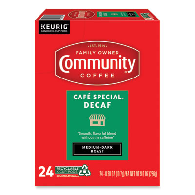 Community Coffee Cafe Special Decaf K-Cup, 24/Box (GMT5000374327)