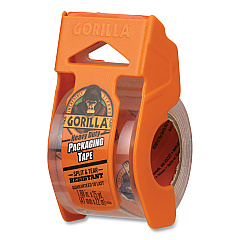 Gorilla Heavy Duty Packaging Tape with Dispenser, 1.88" x 25 yds, Clear, 4/Pack (GOR102680)
