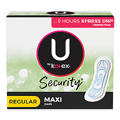 U by U by U by Kotex Security Regular Maxi Pads, Unscented, 48/Pack (KCC47240)