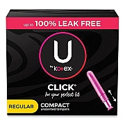 U by U by U by Kotex Click Compact Tampons, Super, 32/Pack (KCC51583)