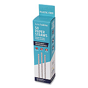 Lunchskins Blue Chevron Paper Straws, 7.89", 50/Box (LCH860000894432)