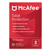 Mcafee Total Protection Software, For 3 Users (21EST3RAAM)