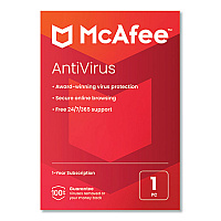 Mcafee AntiVirus Software, For 1 User (MAB21EST1RAA)