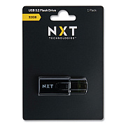 NXT Technologies USB 3.2 Type-A Flash Drive, 32 GB, Black (61121)