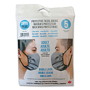 ONYX + BLUE Protective Face Mask, Polypropylene, One Size Fits All, 5/Pack (OXB9502)